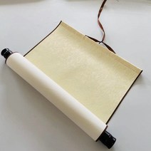 고급 서예족자 화선지 작품용 전통민화 족자만들기 수묵화, 흰종이, 종이부분 67x67cm 전체 67x120cm, 연노랑