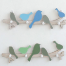 [더블제이]_ 참새 옷걸이 유니크 벽걸이 행거 디자인 후크 버드후크 버드옷걸이 버드행거 그린 블루, 그린 버드 후크