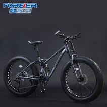 풀샥MTB 산악자전거 산악용 팻바이크 엠티비 바퀴큰 펫바이크 바퀴두꺼운 오프로드 광폭타이어, 30단, 26인치, A