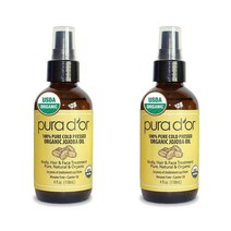 PURA DOR 오가닉 프리미엄 호호바 오일 118ml x2팩 Golden Jojoba Oil, 1개