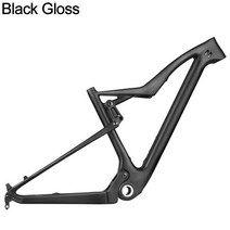 카본 풀 서스펜션 산악 자전거 프레임 스루 액슬 부스트 MTB 후방 충격 29er 트래블 100mm 148x12mm, XL Boost 148mm, No Logo Black Gloss