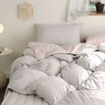 [파르페by알레르망] NEW 메이비 알러지케어 구스 차렵이불세트 (연그레이) Q