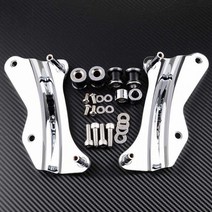 할리오토바이용품 할리로드 글라이드/스페셜 FLTRX 2015 16- 2017 2018 2019 CVO 스트리트 글라이드로드 킹 오토바이 4 포인트 도킹 하드웨어 키트 Harley, Chrome