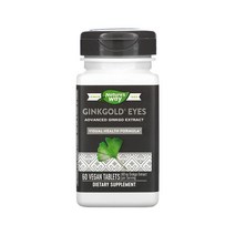 네이쳐스웨이 Ginkgold 징크골드 아이즈 은행나무 눈 비건 정제 60정 안토시아닌 빌베리 플라본 테르펜락톤 루테인 제아잔틴 카로티노이드