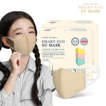 스마트에코 이유 어린이용 베이지 100매 새부리형 국내생산 마스크