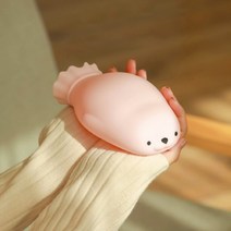 DGITEM 실리콘 물개 찜질팩 물주머니 보온 보냉 손난로, 물개찜질팩 화이트