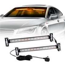 중장비 안전등 경고등 사고방지 자동차 트럭 2 in 1 비상 스트로브 교통 고문 라이트 바 LED 위험 안전 앞, 02 Amber White Amber...