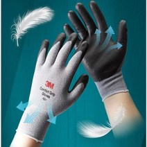 하계용 컴포드 그립에어 장갑 여름 작업현장 원예 자동차 정비 레저용 다목적 장갑 4봉 1세트