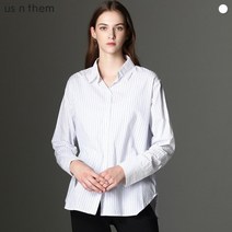 [US N THEM] 클라우디 스트라이프 셔츠