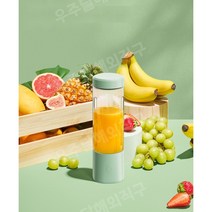 소형 휴대용 무선 착즙기 녹즙기 믹서기 쥬서기 과즙기 스퀴저 쥬스기 생즙기 원액기 주서기, 그린[6잎칼/500mL대용량/선물필터+컵뚜껑]