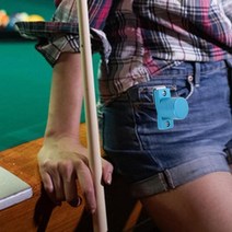 당구 큐 가방 풀당구 초크 홀더 벨트 클립 포함 알루미늄 합금 케이스, 05 파란