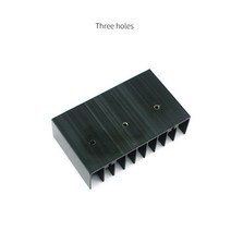 알루미늄 방열판 라디에이터 냉각 전자 칩 IC TDA2030 TDA7377 TDA7850 쿨러 플레이트 76x45x21mm, [02] Three holes