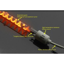 탄소 섬유 히터 전기 튜브 12V/24V/48V 저압전 파이프 적외선 적합, 06 OD12mm24V200W-210mm