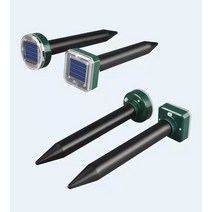 새늘찬 태양광 초음파 진동 야생동물 퇴치기 4pcs 두더지 뱀 쥐, 녹색 사각(4pcs)