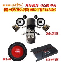 자동차 스피커 앰프 우퍼 장착 시공까지 풀셋트, ads 패키지 셋트
