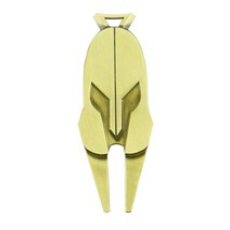 Divot Tool Pitchfork 항산화 인체 공학적 디자인 휴대용 미니 피치 수리 도구 골퍼 훈련 액세서리, 고대 청동