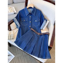 여성 투피스 세트 캐주얼 턴다운 칼라 탑 여름