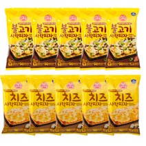 [정연푸드] 오뚜기 냉동 한입 사각형 즉석피자 (치즈5+불고기5) 혼밥/한끼/간식/안주 1인용 피자
