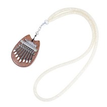 초보자를위한 끈 펜던트 선물이있는 8 키 미니 kalimba 엄지 피아노 mbira 단단한 나무 선물 장난감, 하얀