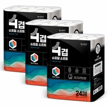 한예지 슈프림소프트 4겹 천연펄프 화장지 22m 24롤 3팩, 1