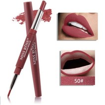 립크레용 미스 로즈 20 컬러 더블 엔드 매트 립스틱 펜슬 롱래스팅 워터프루프 립 스틱 maquillaje tslm2, 오십