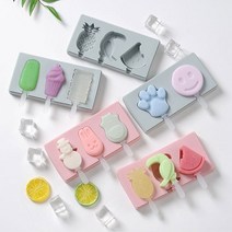실리콘 아이스크림틀 롤리팝 몰드 3P 샤베트, 파인애플_핑크, 3개