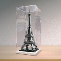 레고 아크릴케이스 레고보관함 진열장 아키텍쳐 에펠탑 에펠타워 21019, 화이트베이스도톰, 15x15x35cm