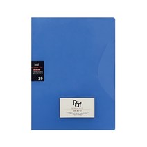 오렌지오피스 투명/애나멜 초음파 A4 클리어화일 20매 - 명함포켓 기본, 블루