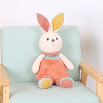 토끼 곰 기러기 인형 어린이 침대 수면 진정, 따뜻한 토끼, 23 cm좌석 높이(전체 길이 28 cm)
