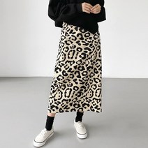 호피 코듀로이 H롱 스커트