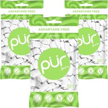 퍼검 아스파탐 프리 쿨 민트 글루텐 프리 비건, 80g, 3개