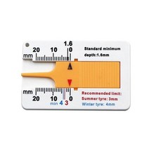 코팅두께게이지 피막두께 게이지 호환 auto car accessories car 타이어 트레드 깊이 depthometer 캘리퍼스 오토바이 트레일러 트럭 타이어 휠 측정 도구, 0-20mm, 노란색
