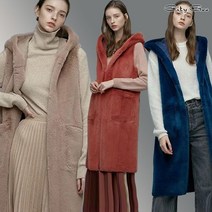 City Gee 씨티지 리버시블 후드 FAUX 롱퍼베스트