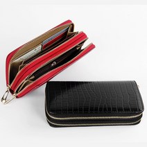 쌍지퍼 여자 장지갑 여대생 엄마 아내 여친 기념일 생일 선물 가죽 트윈 여성용 긴 지갑