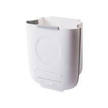 가정용 화장실 주방 쓰레기 통 6L/8L 접이식 쓰레기통 스크레이퍼 보관함 휴지통 종이 폐기물 액세서리, [05] White 8L