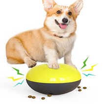 버디볼 강아지노즈워크장난감 간식 공 삑삑이 움직이는 대형견 중소형견 고양이노즈워크, 강아지 버디볼 장난감 옐로우