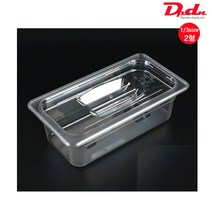 3분의1size PC밧드 샐러드통 보관용기-2형(일반뚜껑포함), 1개