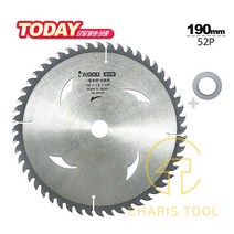 아이우드 목공용 원형톱날 No.99197 190mm 7인치 7.5인치 52P 스킬날 당가루날 원형톱 목재 집성재 합판 일본 일제 카리스툴, 1개