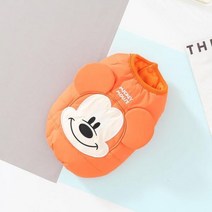 디즈니 강아지 옷 미키마우스 3D 패턴 의류 패션 야외 애완동물 자켓 고양이 티셔츠 소형 중형 개 프렌치 불독, L, 오렌지