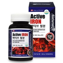 네추럴 헤모글로빈 빈혈 영양제 철분제 빈혈에좋은 철분약 여성 산모 약 비타민, 100캡슐(100일분)