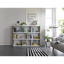 와이드 1600 3단 책장 (오크 화이트 메이플 화이트 워시 화이트), 오크 화이트