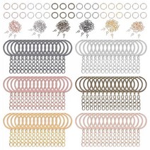2-3pack 450Pcs 열쇠 고리 키 체인 열쇠 고리 용품 점프 반지 DIY 커넥터, 2개, 금속, 멀티 컬러