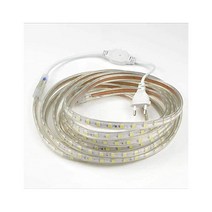 LED간접조명 바닥조명 LED 간접등 셀프 줄조명 화이트 Led 라이트 스트립 220V SMD 5050 60Led/m IP67 방수 따뜻한 LedStrip 볼트 룸 침실, 블루, 1M_미국 플러그