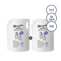[1+1] 몽디에스 EWG그린등급 3배 고농축 무향 섬유세제 리필형 1000ml, 2개