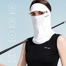 골프 모자 쿨링 캡바라클라바 UPF 50+ 피부 보호 전면 마스크, 1개, 그레이