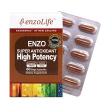Enzo Life 뉴질랜드 엔조라이프 안티옥시던트 엔조제놀 비타민C, 60정, 1개