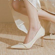 여성 웨딩 구두 슈즈 피로연 하이힐 결혼식 돌잔치 새틴 셀프 6cm 8cm