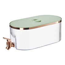 워터저그 수도꼭지 레모네이드 버킷이 있는 5.3l 콜드 주전자 파티 바 홈 이벤트를 위한 탭 드링크 디스펜서 냉장고가 있는 냉수 주전자, 연한 초록색