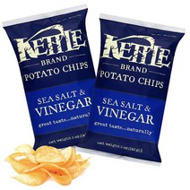 KETTLE 2개 감자 포테이토 칩 씨 솔트 앤 비네거 케틀칩 과자 142 g, 142g