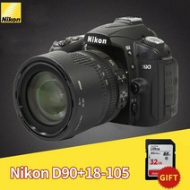 nikon d90 12.3mp dx 형식 cmos 디지털 slr 카메라 18-105mm f3.5-5.6g ed af-s vr dx nikkor 줌 렌즈, 18-105mm 렌즈로